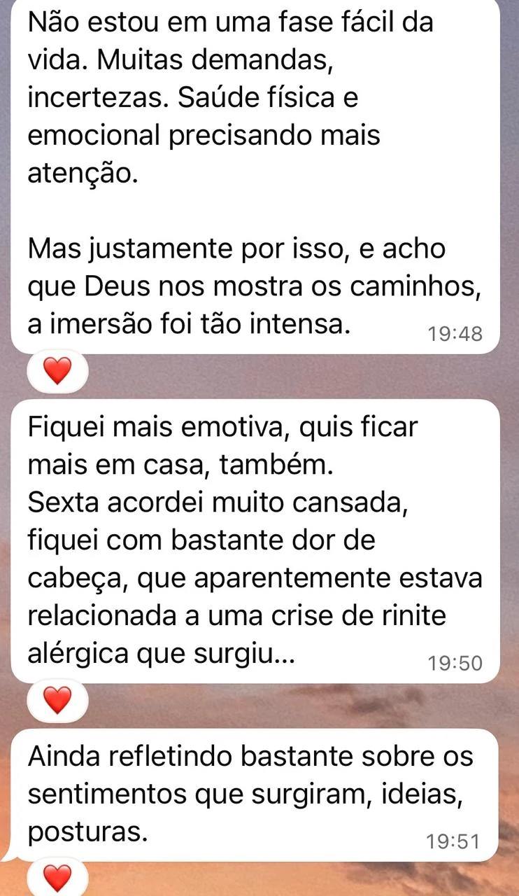 Depoimento escrito de participante de uma edição anterior, relato 2