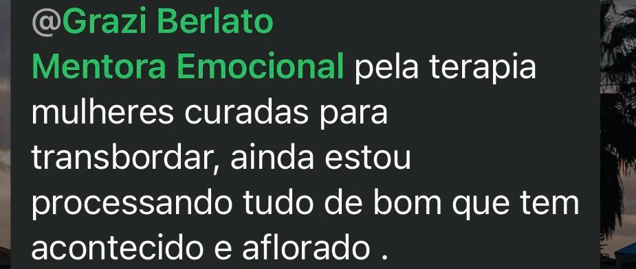 Depoimento escrito de participante de uma edição anterior, relato 7